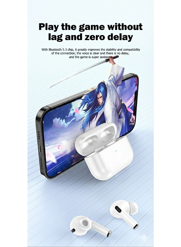 VFAN T03 True Wireless Earbuds, In-Ear Bluetooth 5.3Headphones, Bluetooth Earbuds with Easy Touch Control, Light-Weight Comfortable Earphones Noise Reduction Clear Call, Soft Ear Tips Ergonomic Fit for Daily Use Work Study Travel - Image 2